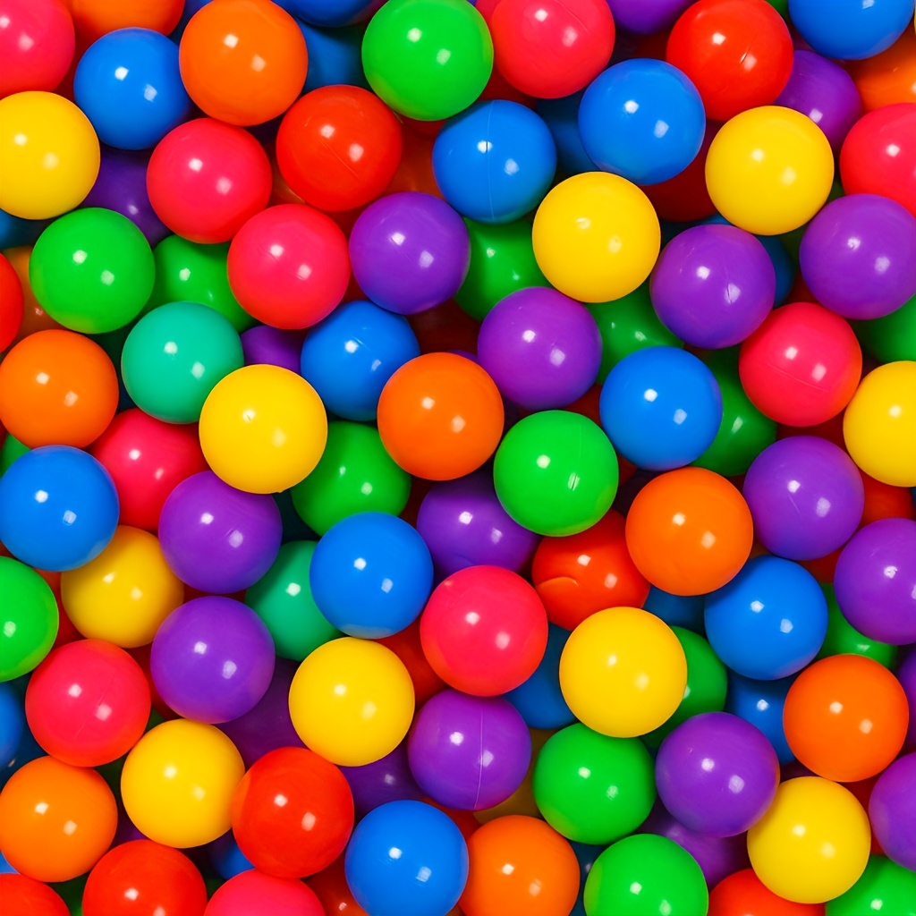 105pcs Candy-colored Ocean Balls, Plastic Spheres Suitable For Children/