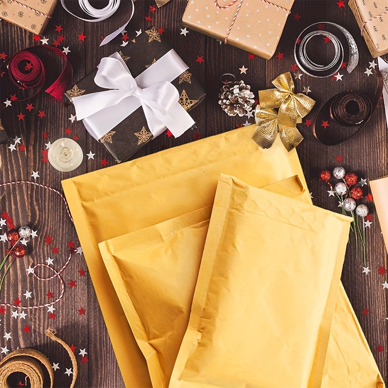 0   bubble mailers 6 5 x 10 inches 100 count small self   resistant cushioned mailer bags yellow padded envelopes bulk wholesale for small business mailing Product details 2