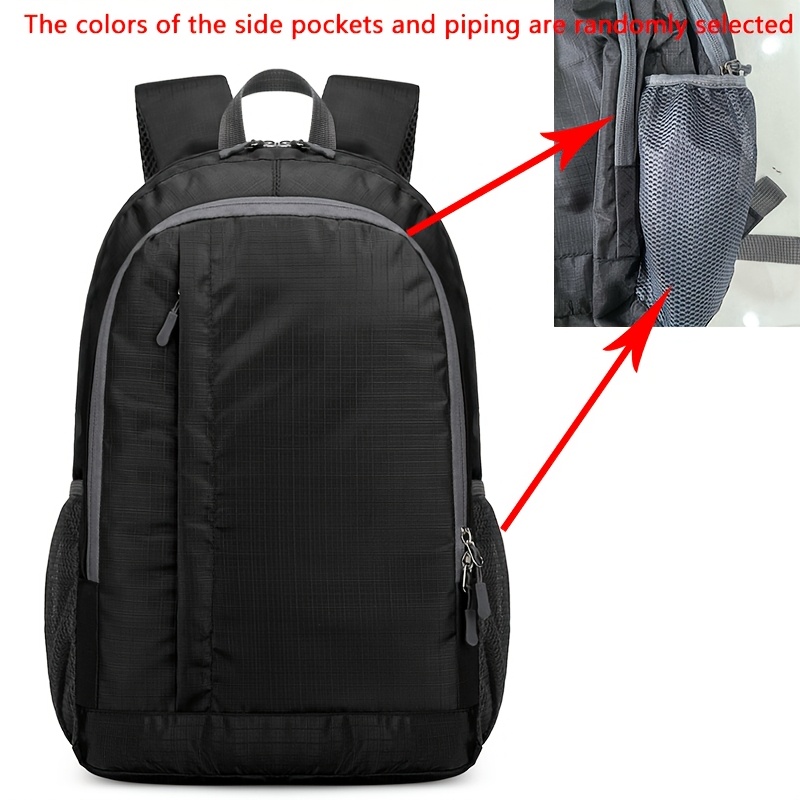 TEMU Outdoor Leisure Large Capacity Lightweight Backpack Foldable Bag Suitable For Outdoor Sports, Travel, Mountaineering, Commuting [ Of The Side