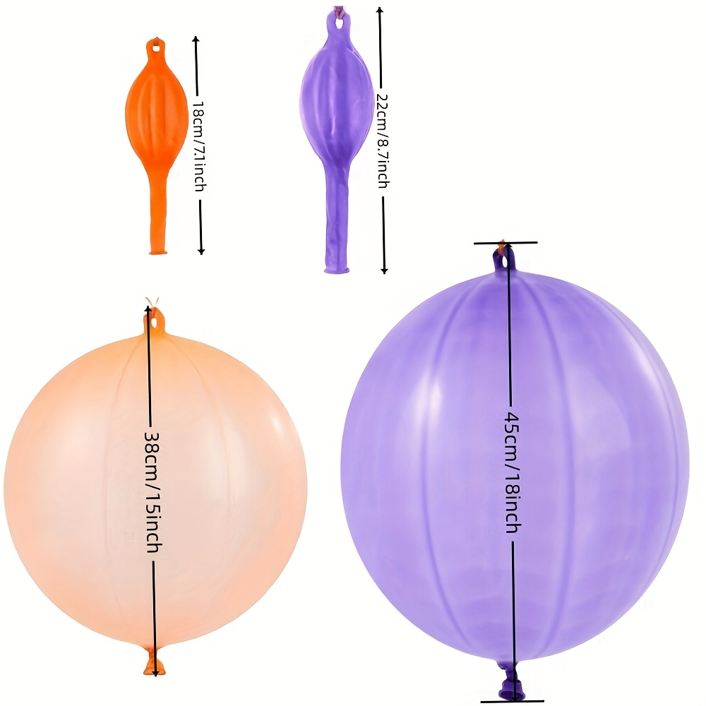 36pcs Heavy-Duty Punch Balloons with Rubber Band Handles Assorted Bright  Colors, Durable Latex Bouncy Balls for Kids Birthday Party Favors, Goodie B