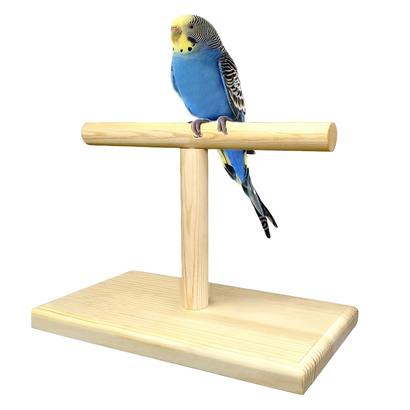 TEMU Stand Toy With Spin Training Perch & Swingable Perch Suitable For Parakeets, Conures, Lovebirds, Cockatiels - Portable Tabletop Bird Cage
