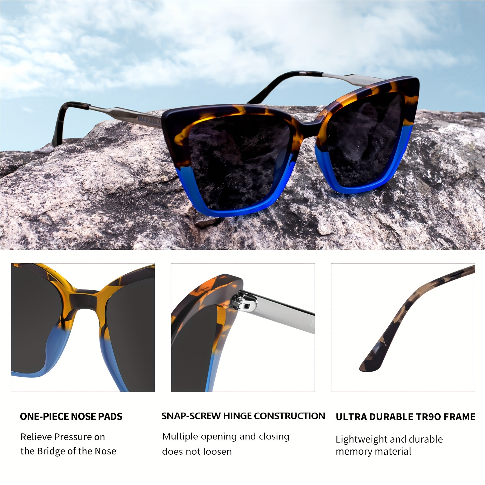 Sunglasses for Men Travel Sun Glasses Blue / MULTI