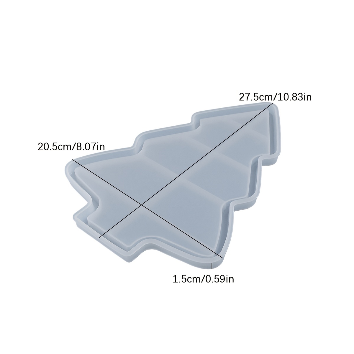 TEMU Resin Silicone Mold, 1pc Large Christmas Tree-shaped Tray Silicone Mold, Creative Christmas Tree Storage Tray Plaster Mold, Decor & Gift Making