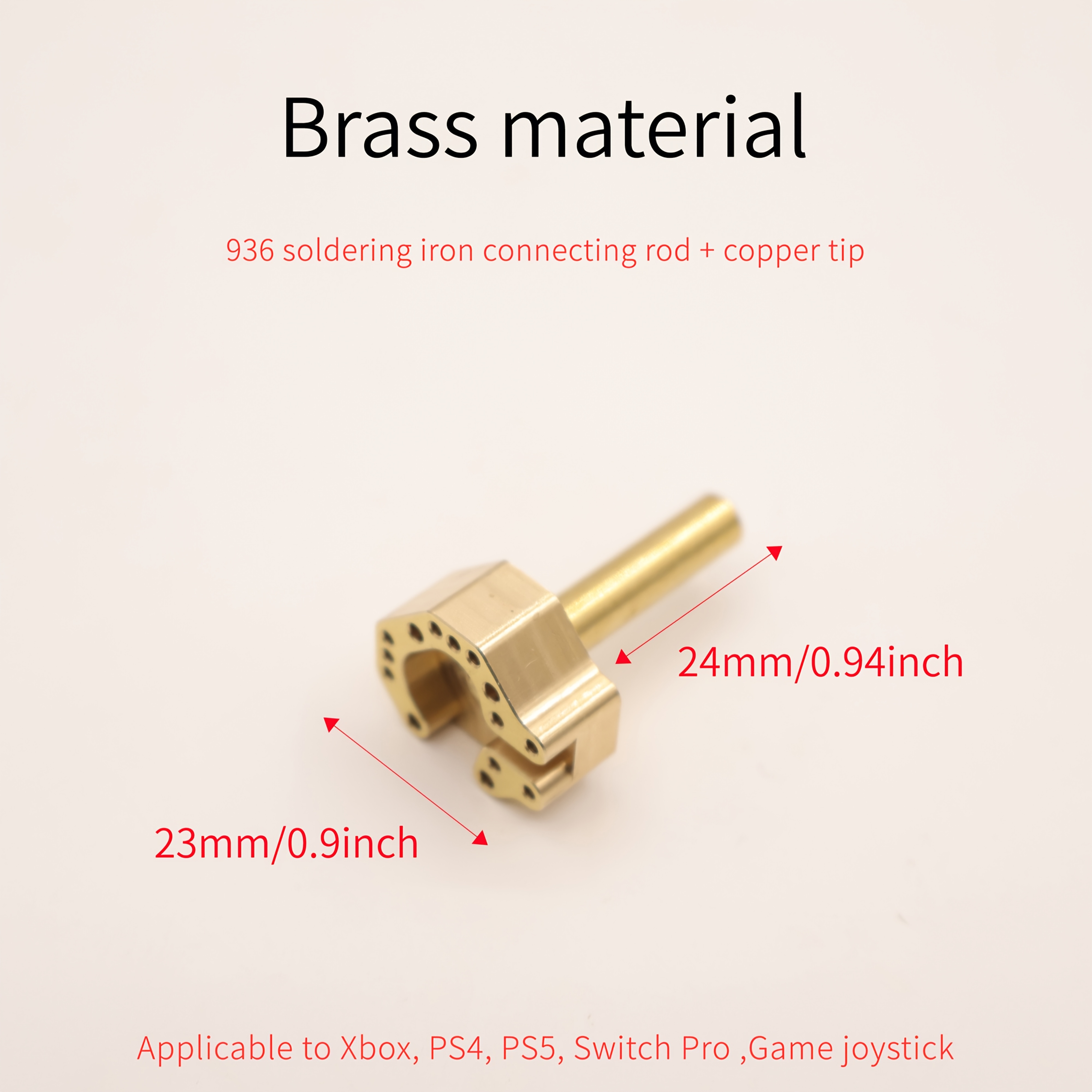 TEMU 936 Tige de + Pointe de Fer à Souder pour Démontage de Joystick, Compatible avec , PS4, PS5, Switch Pro+ de Jeu, Matériau en Cuivre avec