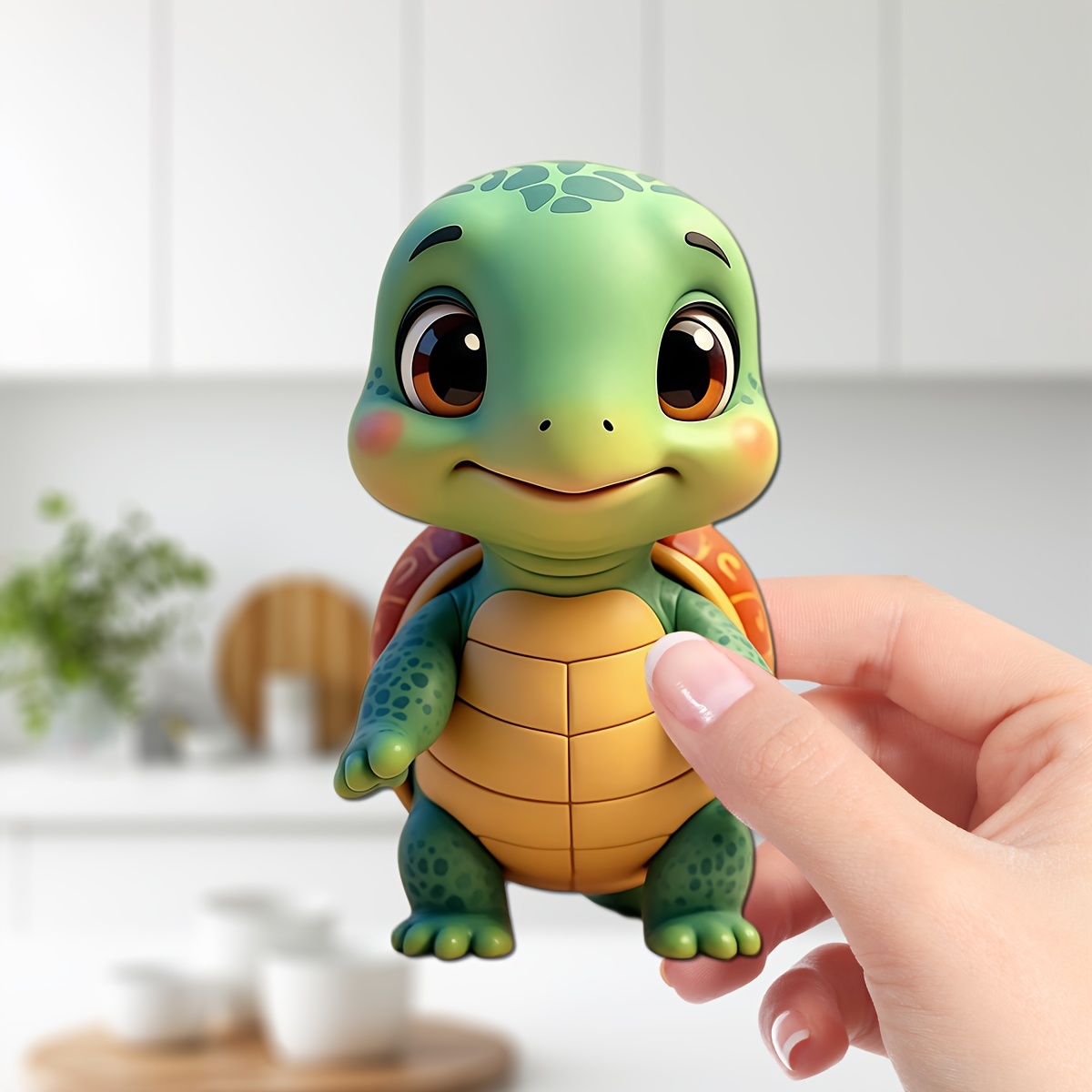 1pc Cute Turtle Magnet - Acrylic Fridge Magnet For Refrigerator, Bulletin Board, - Decorative Item, Gift