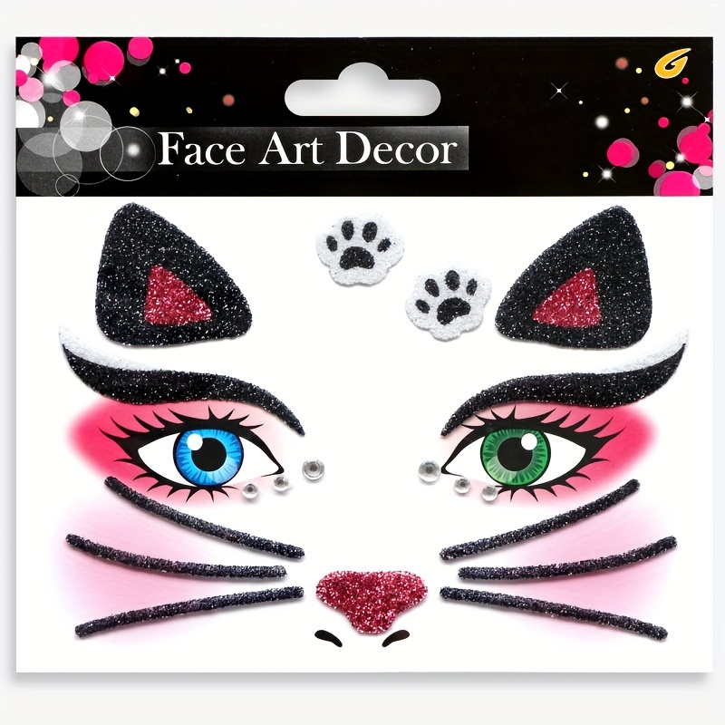Pegatinas Leopardo Tatuajes Temporales De Leopardo Con Purpurina - Kit De Maquillaje Para Disfraces Y Halloween Disfraz Leopardo Para Imprimir