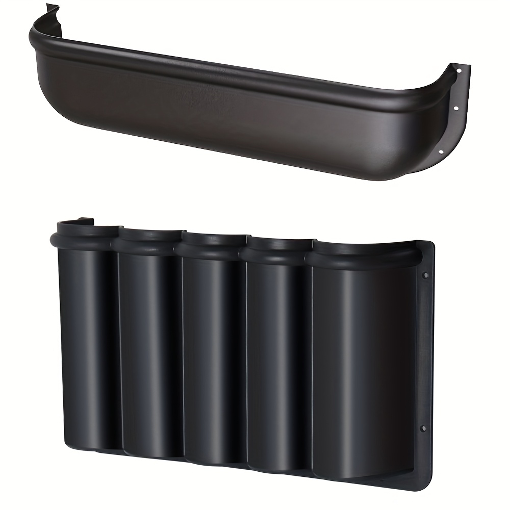 TEMU 2pcs Rv Door Storage Boxes - Durable Plastic Organizer For Rv And Camper Accessories, Multi-compartment Design With Secure Latches, Space-saving