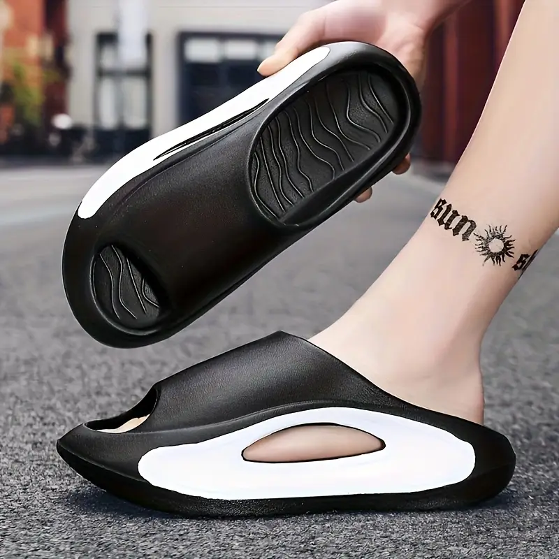 womens lightweight eva slippers non slip durable contrasting suitable for indoor and outdoor comfortable casual shoes durable slippers Product details 7