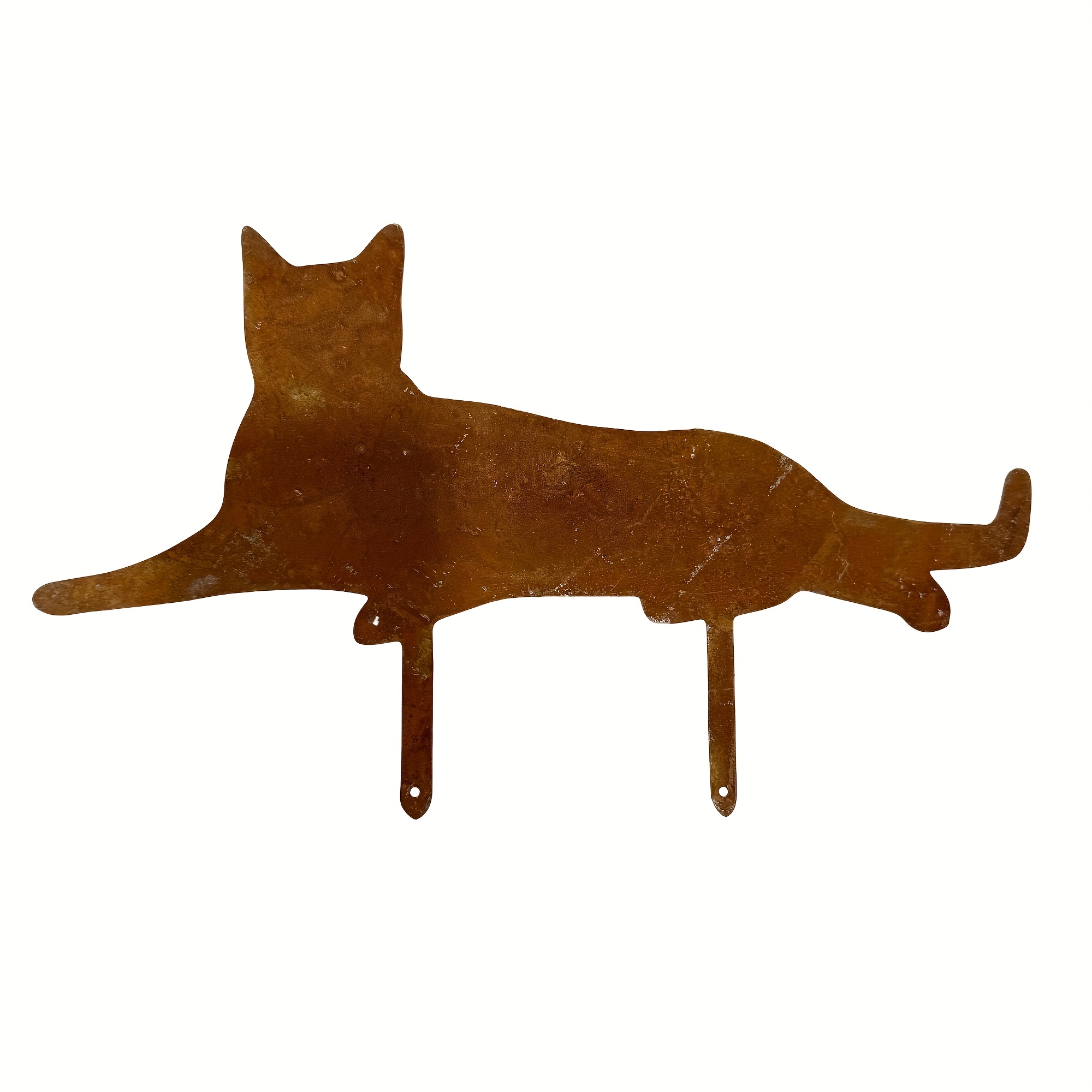 E-shop Künstlerischer Gartenstecker im Landhausstil mit Katze aus Metall - für die Außendekoration