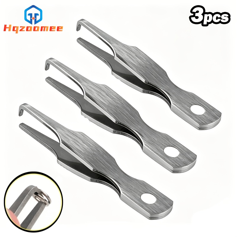 TEMU HQZOOMEE 3pcs Mini Pince à Anneaux à Ouvre-Loops, Ouvre-Anneaux Rapide en Acier Inoxydable, Outil d'Ouverture, Batterie