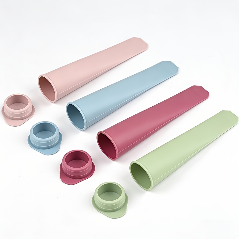 4pcs Food-grade Silicone Ice Pop & Ice Cream Molds – Easy To Demold Homemade Ice Cream, Yogurt, Juice, Jelly & Chocolate Molds, Freezer-safe Kitchen Essential For Parties, Baking & More