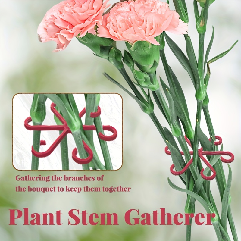 

4-piece Plant Stem Gatherer - Plastic Plant Supports For Indoor Climbing Plants - Garden Accessories - Set Of 4 In Various Sizes