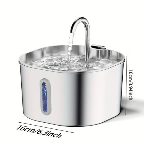 cat automatic water dispenser stainless steel pet water feeder usb plug in dog water dispenser suitable for small and medium sized pet automatic water dispensers the product does not a 2a plug without battery