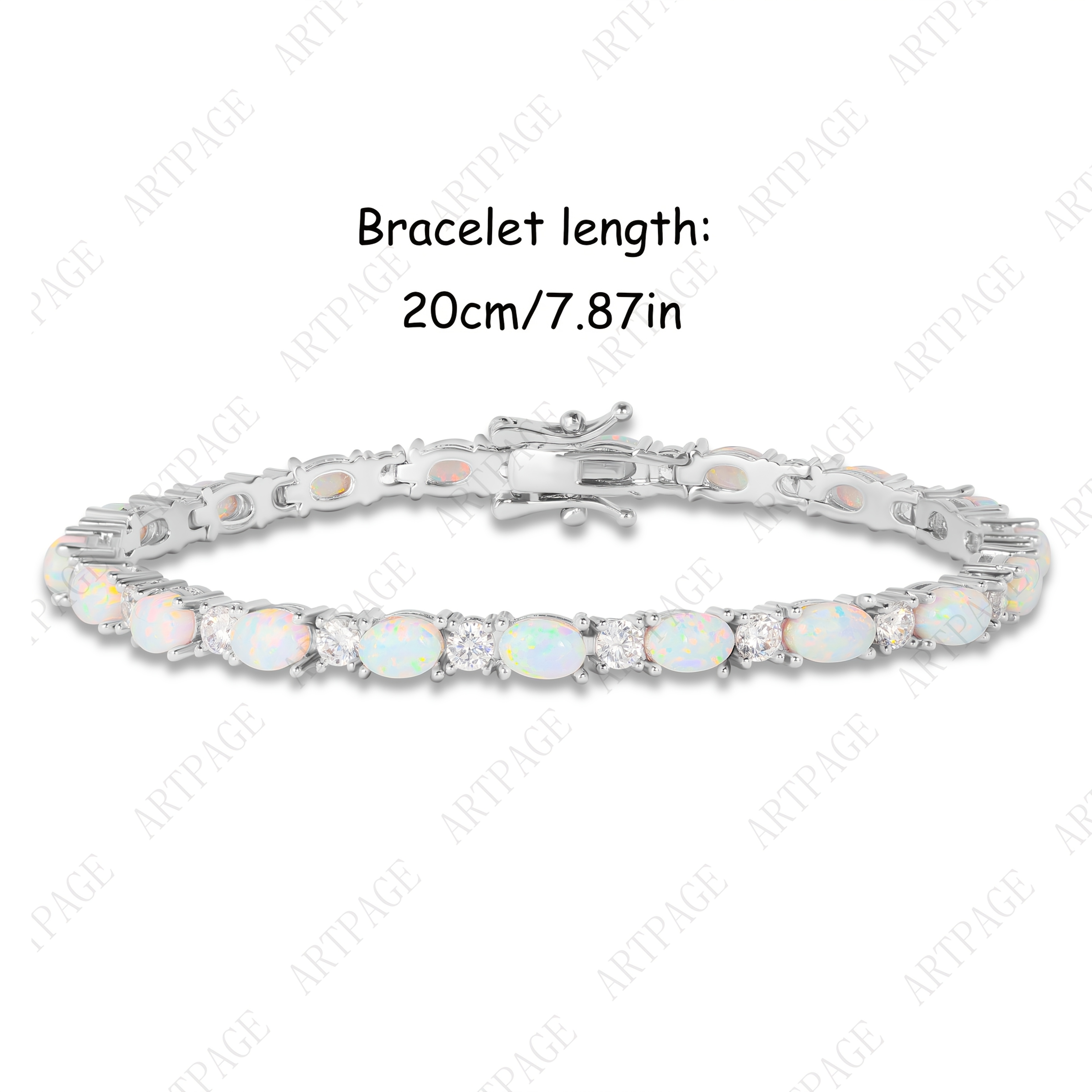 Image of 925 Sterling Silver, Women's Opal Bracelet, Fashionable Trend, Suitable As A Gift For Birthdays, Halloween, Christmas, Valentine's Day, Mother's Day, With An Exquisite Gift Box