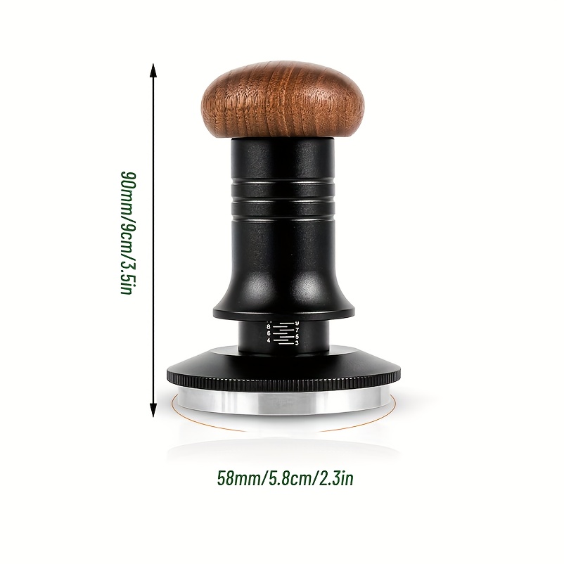 YOLOYO 58mm Espresso Tamper, Walnut Wooden Handle Coffee Tamper for  Espresso Machine 58mm, 30lb Consistant Pressure Calibrated Spring Loaded  Tamper