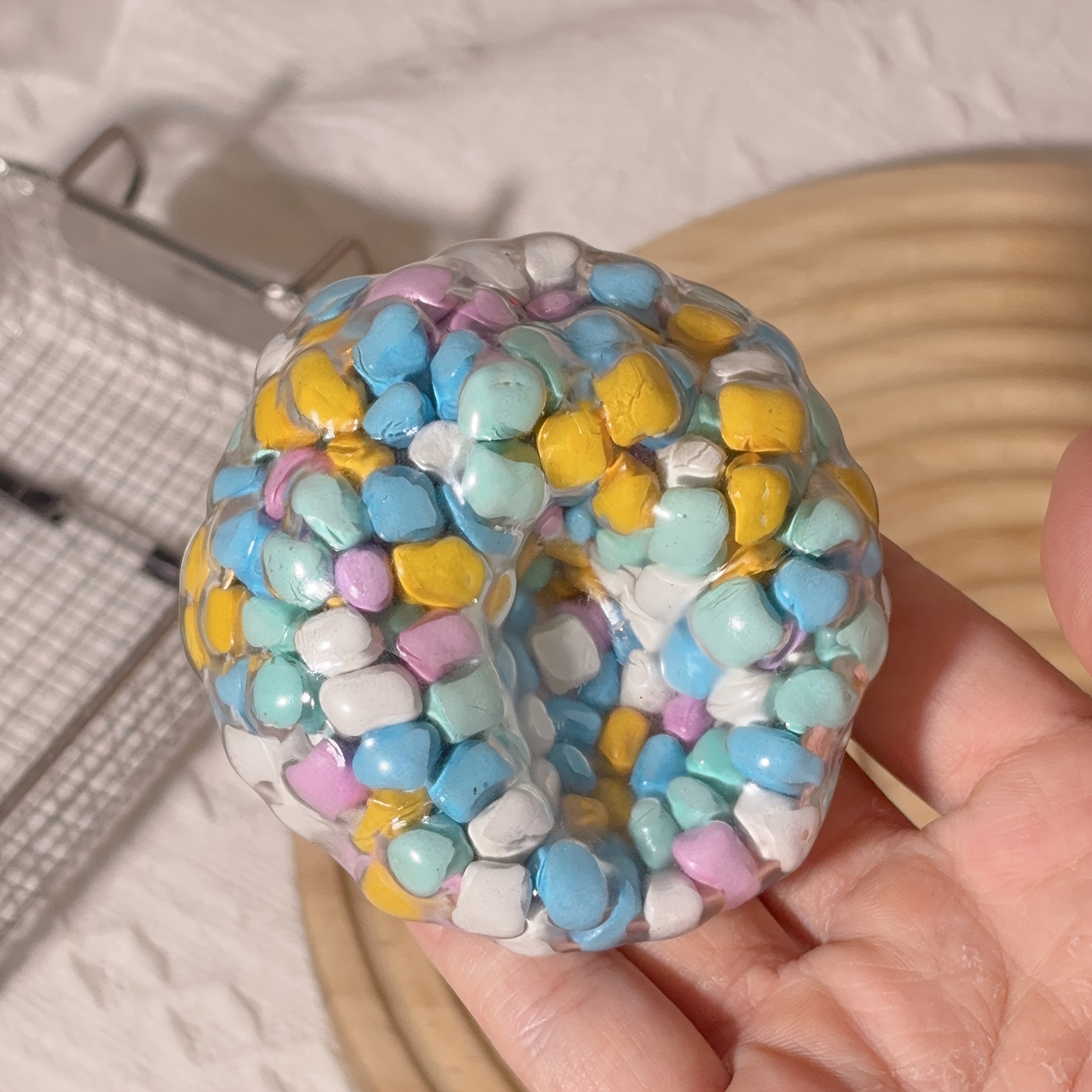 handmade tpr   asmr ball toy suitable for parties   beads sensory fidget toy with tpr material   content for eid al fitr carnival easter for     no   request