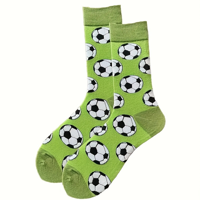 

Men's Breathable Cartoon Soccer Crew Socks - Comfortable Polyester, Fashion- Design