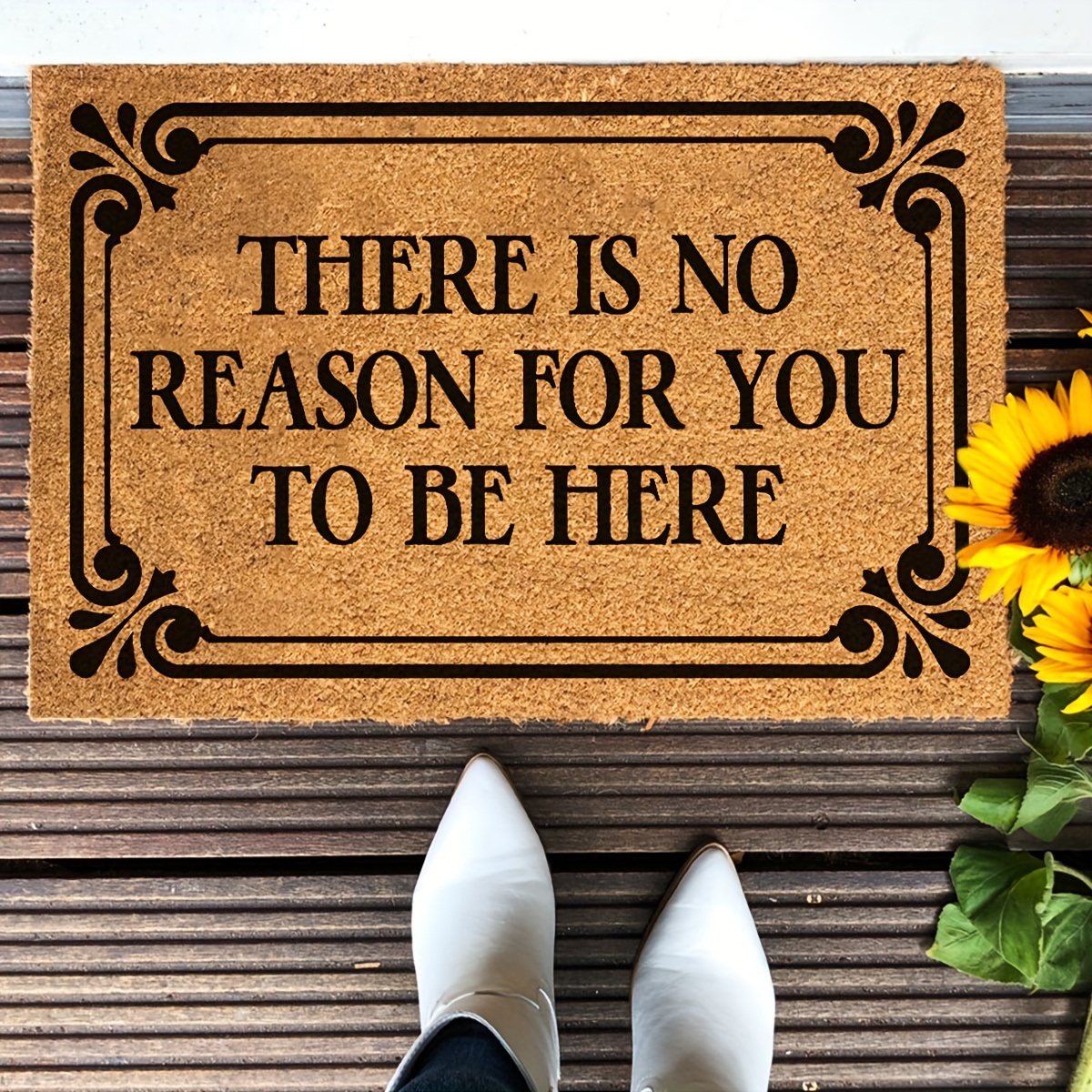 

Funny Coir Doormat Is No Front Door Mat Entryway Outdoor Mat With Heavy Duty Front Porch Welcome Mats Entry Natural Coir Brown Mat 23.7 X 15.7 Inch