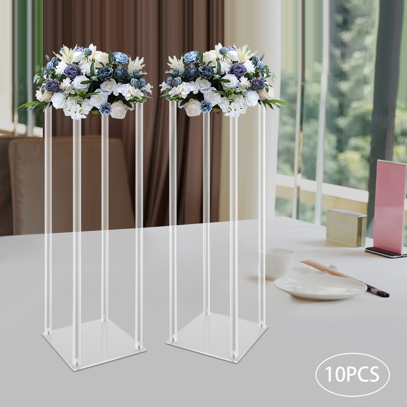 

10 Pcs Clear Display Stand Vase Centrepieces Display Stand For