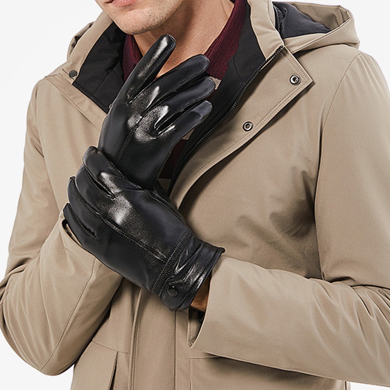 winter 100 sheepskin gloves for men women full finger design breathable warm soft cold weather gloves suitable for business casual wear 3