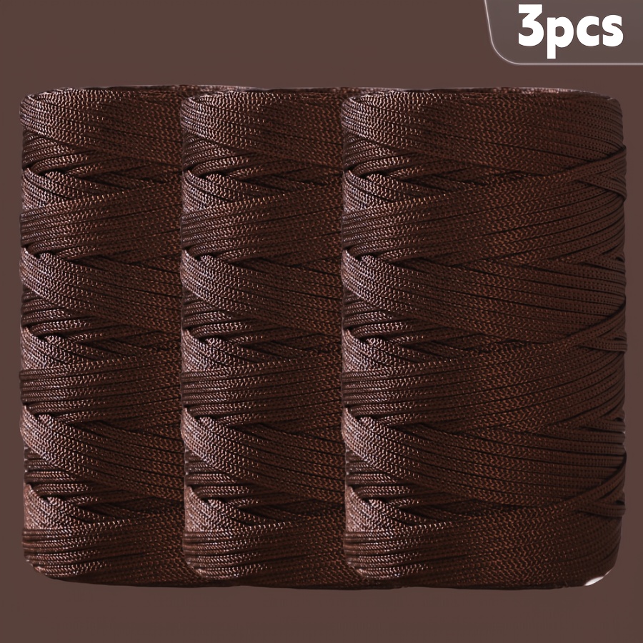 TEMU 3pcs 2mm Ice Nylon Yarn, Suitable For Hand-knitting Cushions, Bags, Hats, And Slippers, As Well As Diy Household Items And Handicrafts