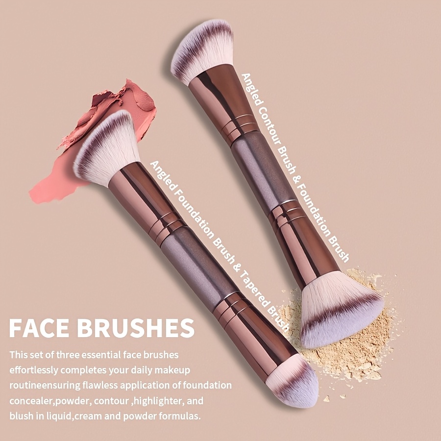 dual ended makeup brush set 6pcs foundation brush concealer brush contour brush beginner friendly   waste beauty tools Product details 2