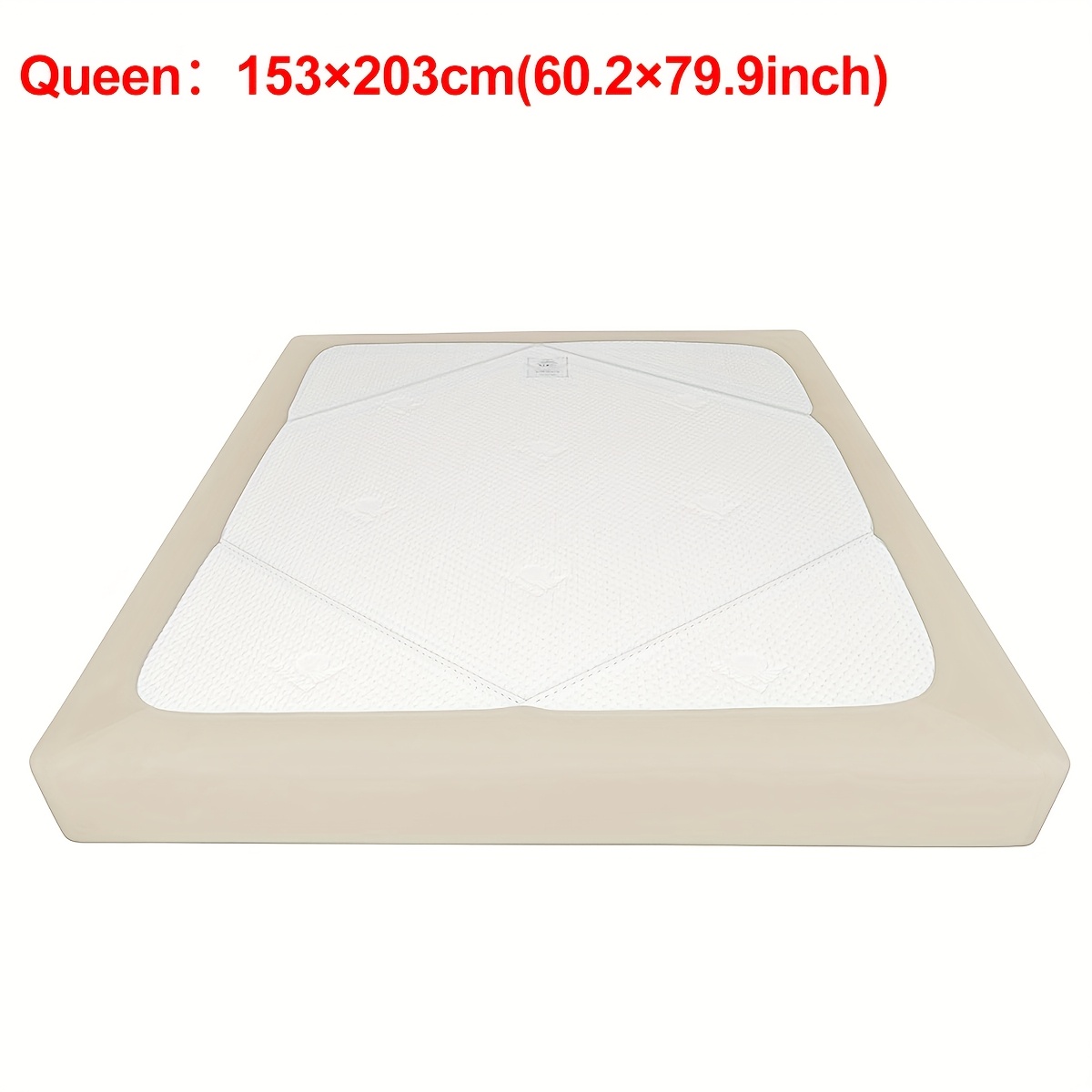 TEMU Item: 1pc 125gsm Solid Color Y Fiber Fabric Stretch Bed Skirt, Box Spring Cover, Anti-slip And Dust-proof, Suitable For - For Bedroom Decoration