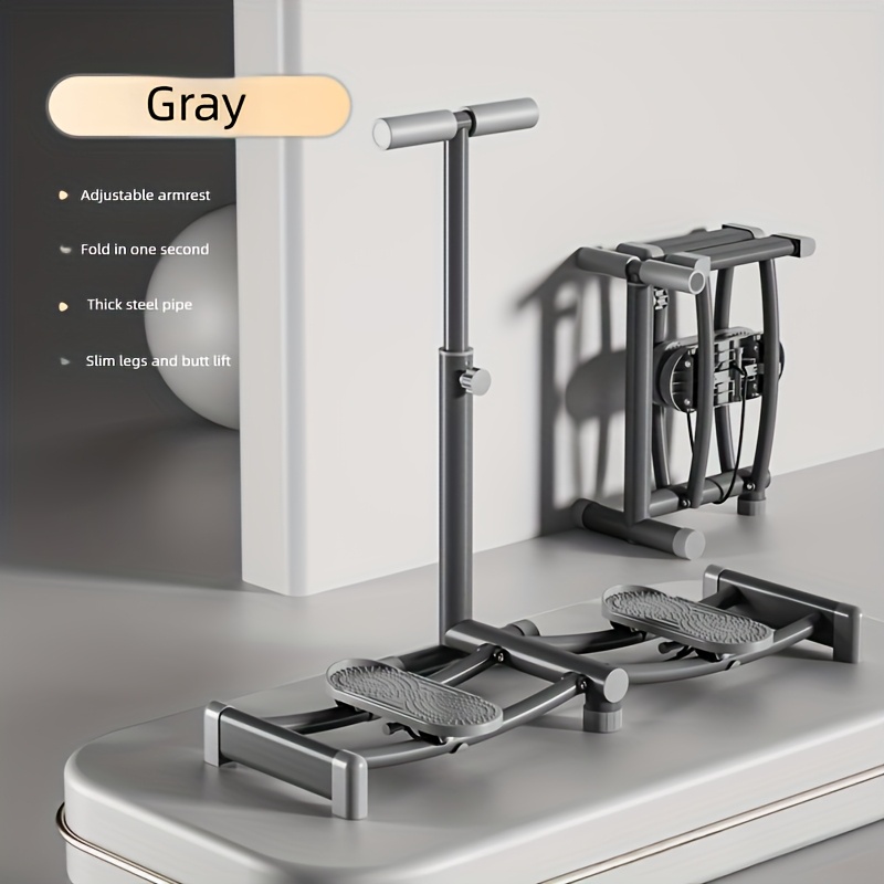 PERFCARE Foldable Leg-Shaping Ski Trainer with Adjustable Handrail Height - Full-Body Workout Machine for Thigh & Inner-Leg Muscle Training, Calves, Waist & Hip-Width Improvement, Space-Saving Home Gym Equipment, Sleek Fitness Gear