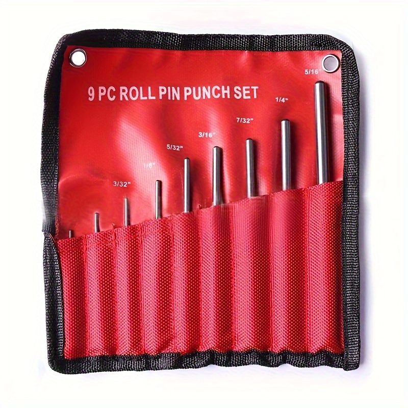 

9pcs Stainless Steel Punch Set - Round Punches With Grip Handle, Professional Hollow End Chisel Tools For Easy Removal