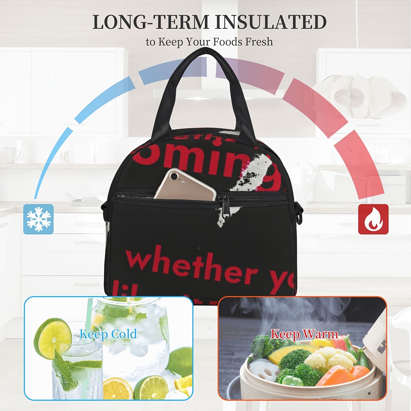 Customizable Anime Lunch Bag Insulated Polyester Material