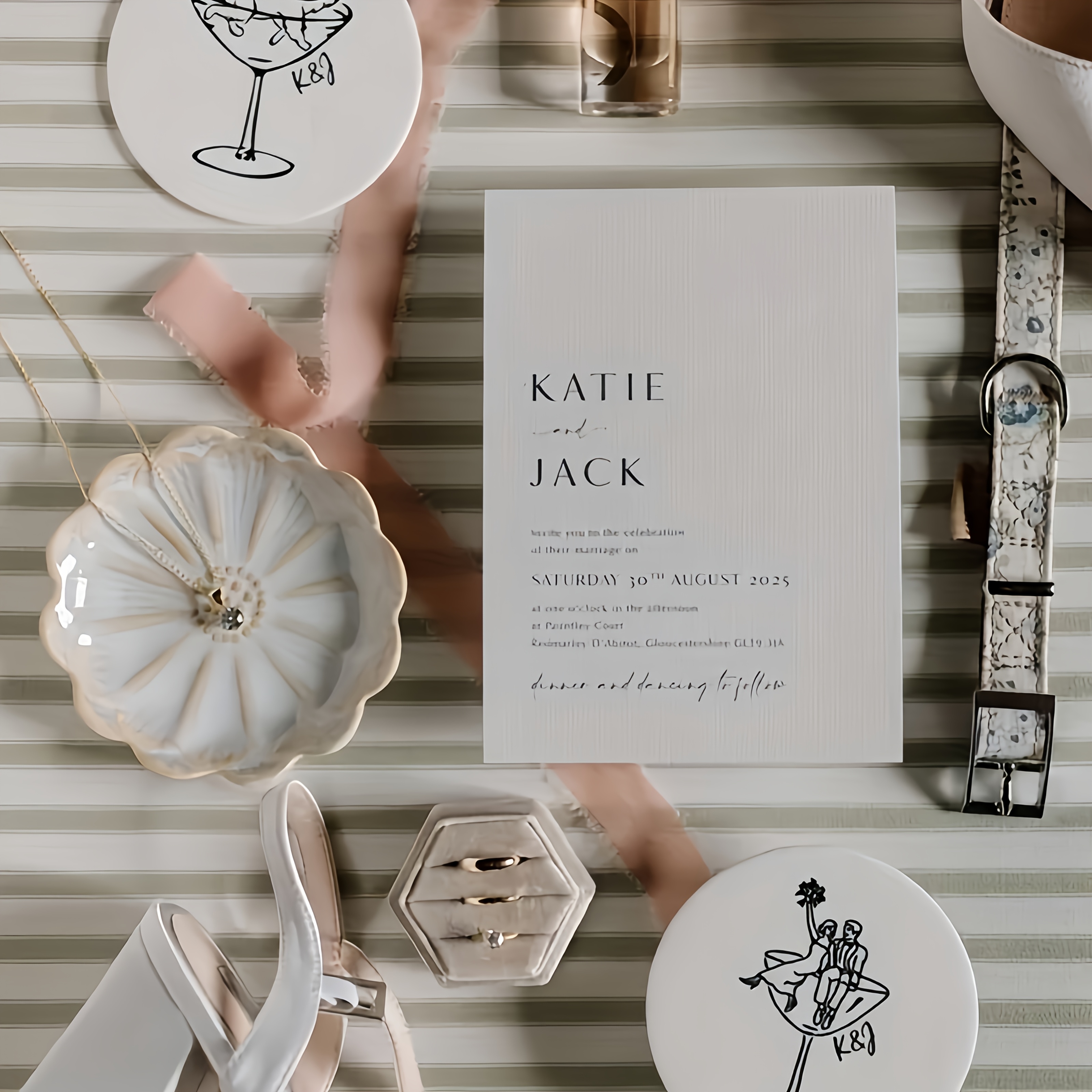 Custom Coasters for Weddings and Engagement Parties