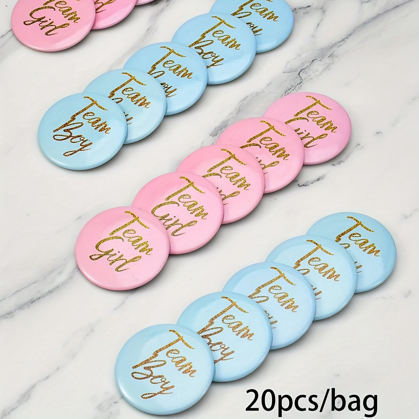 

20pcs-gender Reveal Wedding Party Decorative Badges, Party Accessories, Ornaments, Gender Reveal Party Small Gifts