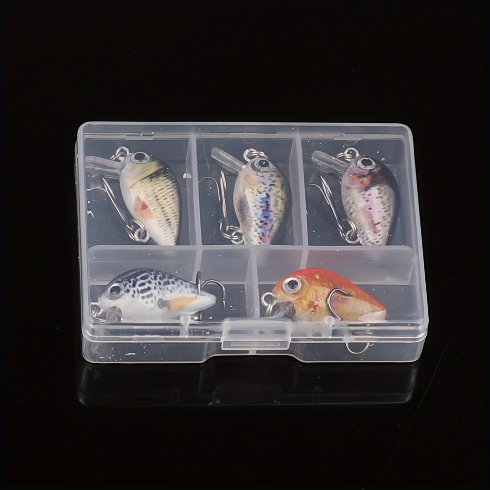 TEMU 5pcs Fishing Bait Set Mini Floating Crank Bait Artificial Fishing Bait