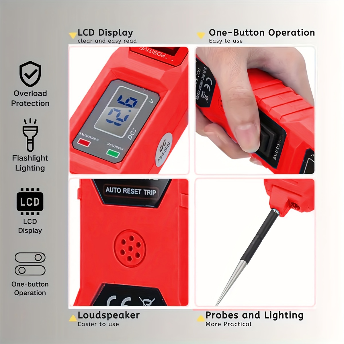 Circuit Tester, Automotive Electric Circuit Tester With Voltage Display LED Light, Car Power Circuit Probe Kit For Vehicle details 3