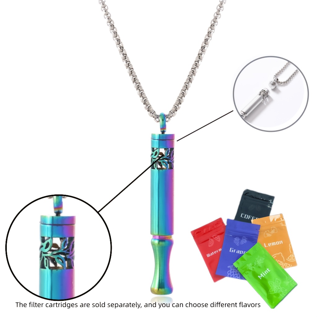 new 304 stainless steel breathing necklace with pattern the   are sold separately and   different flavors fruit   pendant whistle necklace gift for  