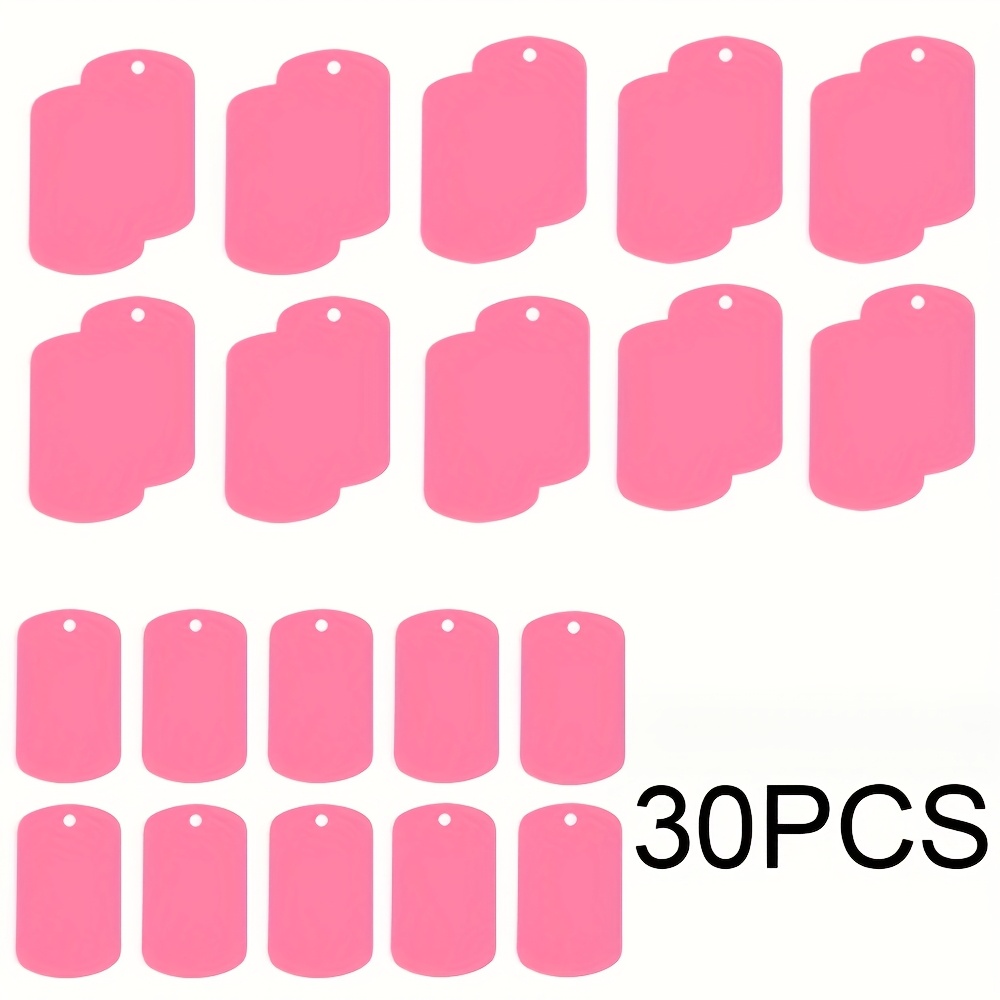 TEMU Set Of 30 Shield-shaped Acrylic Nameplates, Dog Tags Suitable For Dogs And Cats, 10 Colors Available