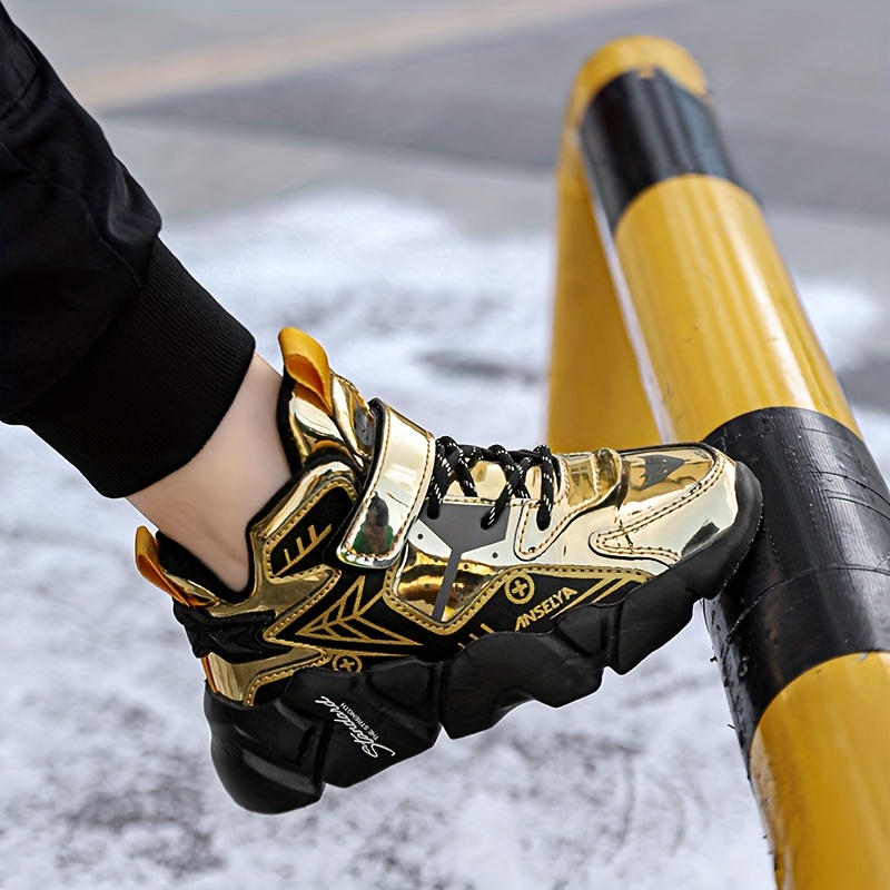 Jongensmode-sneakers - Duurzame laagtop-basketbalshoes met sluiting, ademende stofinleg en EVA-gepolijste zool voor outdoor-hardlopen, casual-draag - Comfort voor alle seizoenen, basketbalshoes, sportkleding, stijlvolle design met lusen, gevoerde EVA-zool