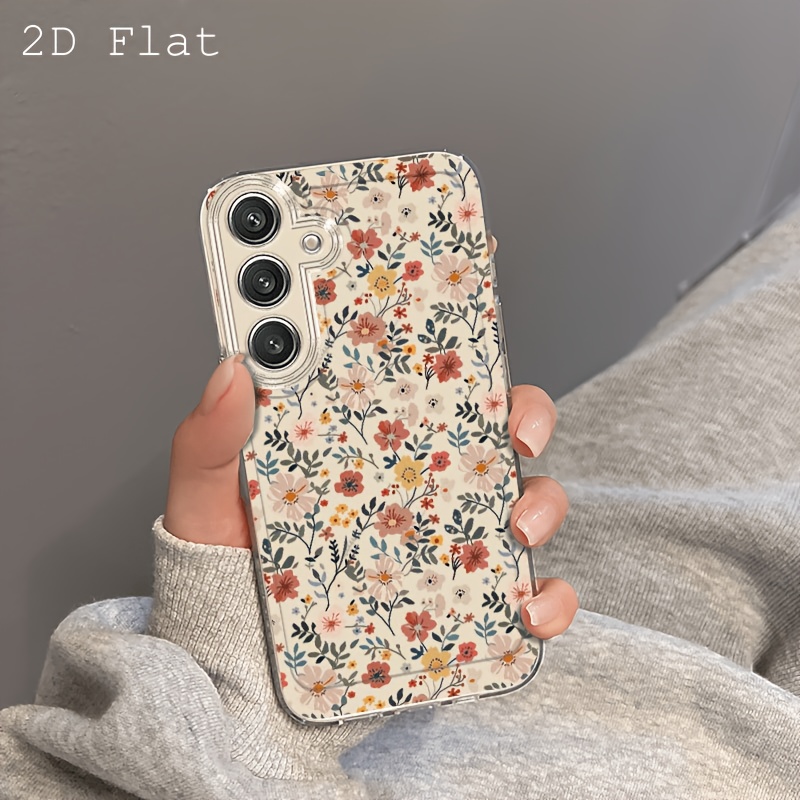 TEMU Phone Case: 2d Flat Minimalist Small Floral Leaf Phone Case, Suitable For Galaxy A02 A03s A04 A05s A06 A13 A14 A15 A16 5g A21s A22 A23 A24 A25