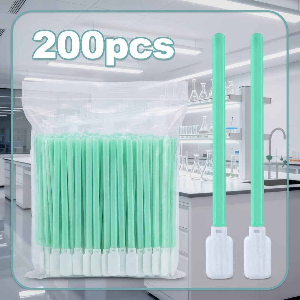 200pcs Polyester Fiber Cleaning Cloths, Dust--head Swabs, Lens Screen Circuit Board Wipes, Craft Cleaning Supplies, Electronic Product Cleaning Cloths, High-quality Wipes