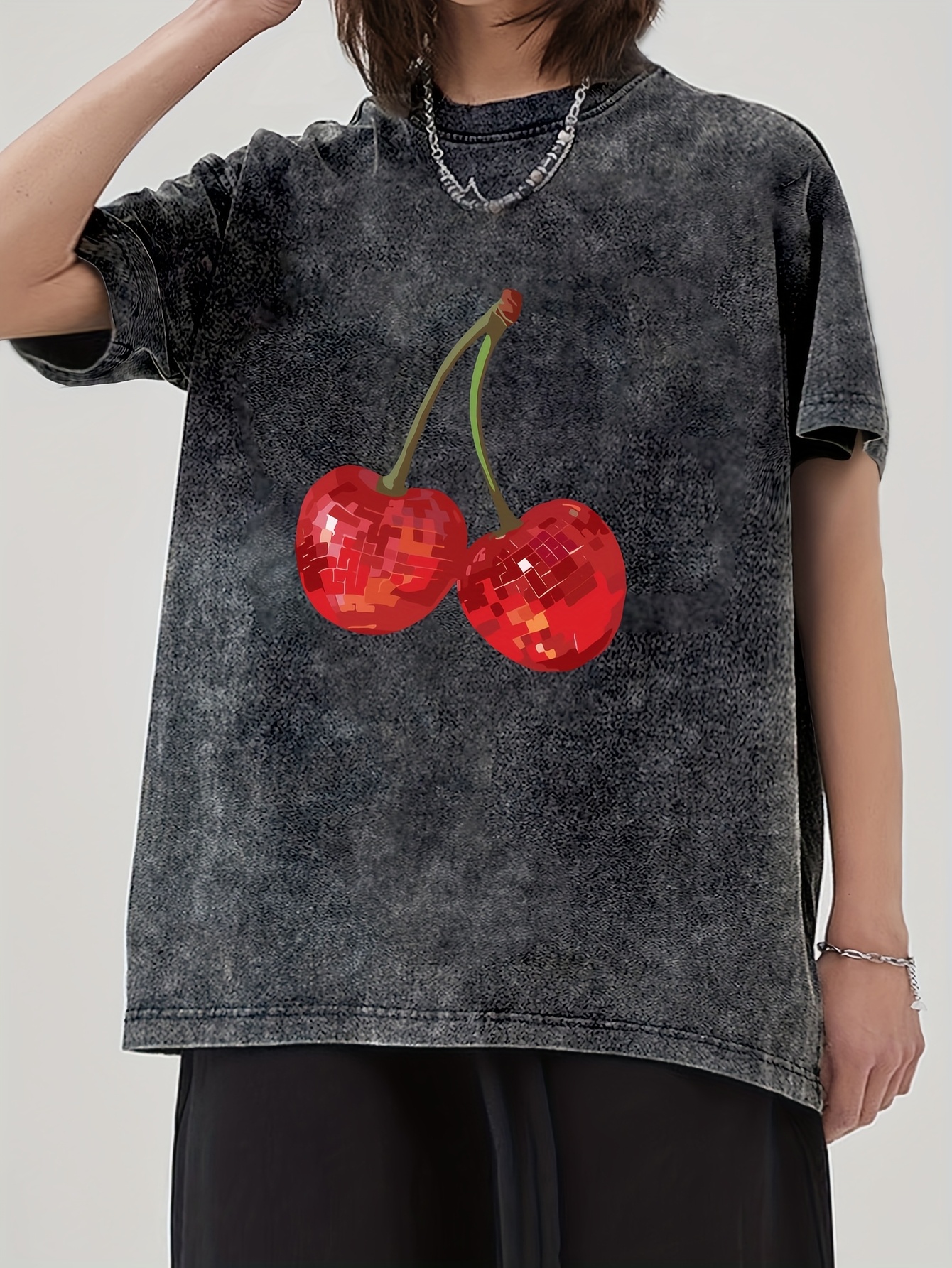 camiseta oversize vintage mujer estampado look Temu Uruguay