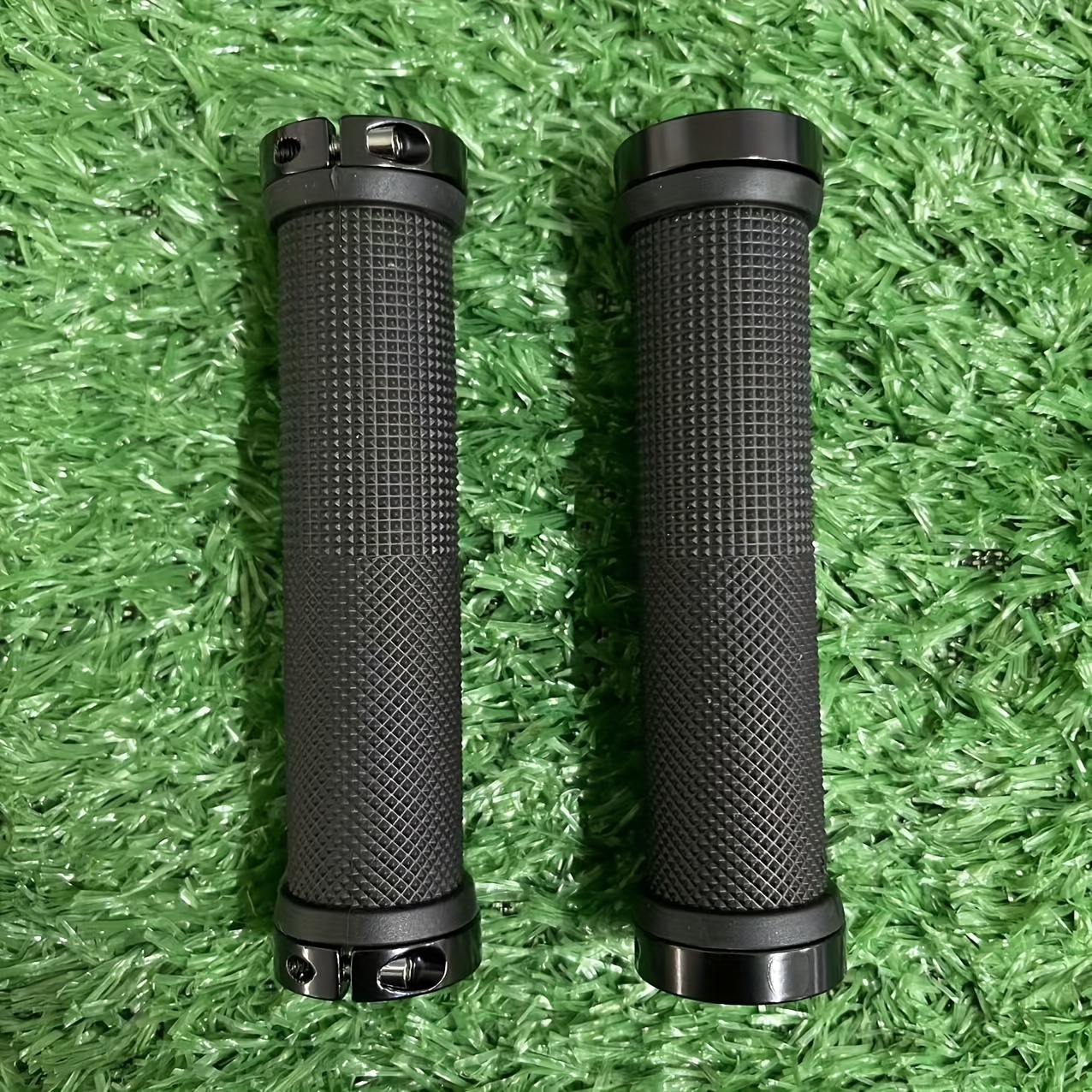 E-shop Mountainbike Lenkergriffe, Doppelseitige Aluminiumlegierung mit Sicherungsring, Gummi-Lenkergriffe -Rutsch, Fahrradzubehör