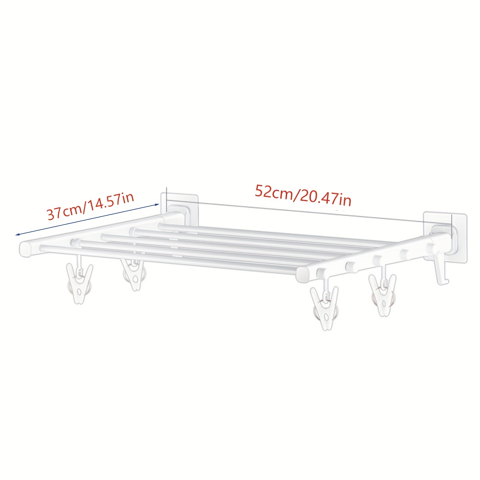 Folding Towel Bar Wall Mounted Telescopic Clothes Drying Rack With Sock Clip Invisible Clothes Rack Space Non-slip Clothes Rack, Drying Racks