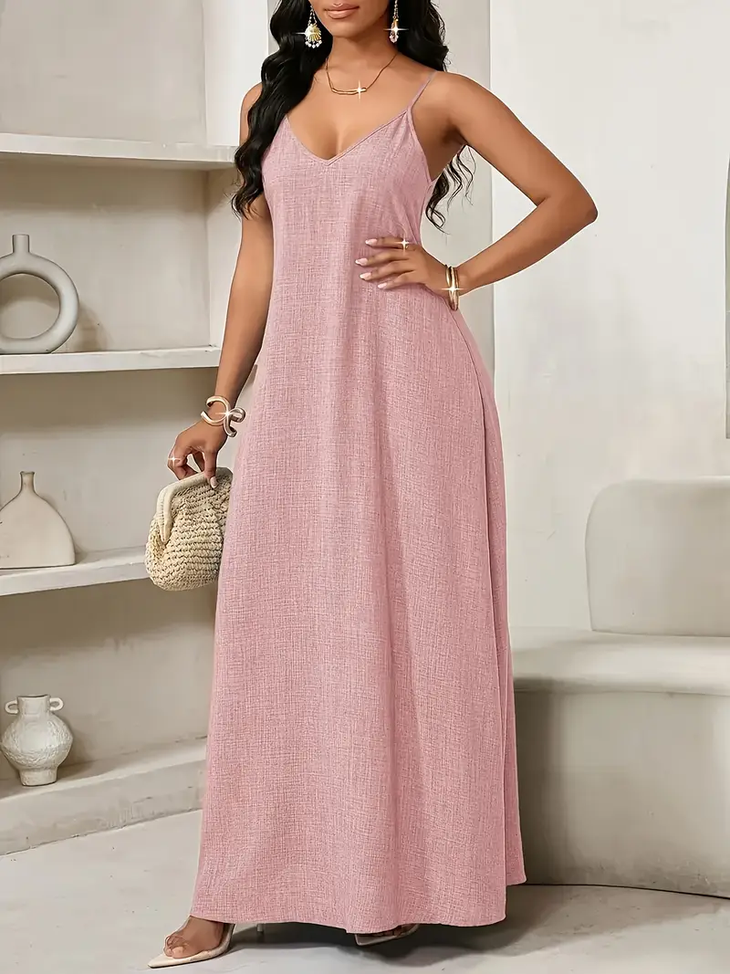 womens elegant backless maxi dress flowy formal casual - Temu Mauritius womens elegant backless maxi dress flowy formal casual - Temu Mauritius