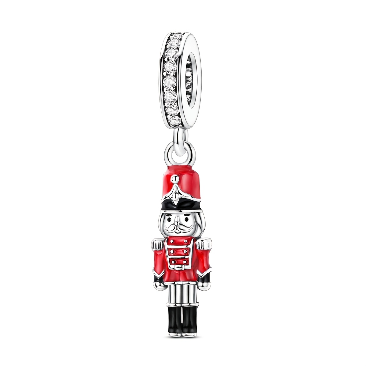 E-shop Soldat Kubisches Zirkonia Silberbeschichtete Charms für Original Armband Halskette Einzigartig für Perlen Anhänger Luxusschmuck Elegant für