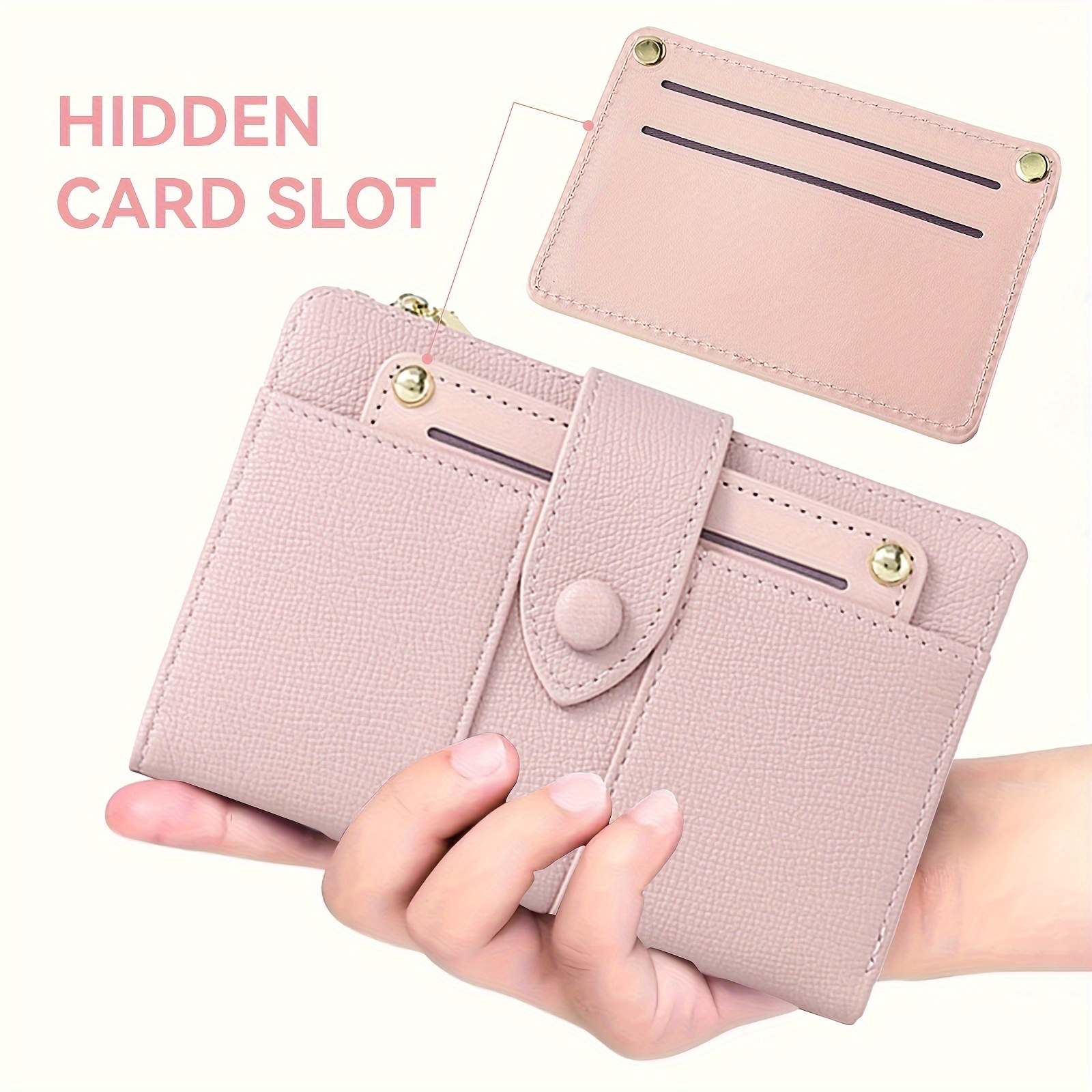 

Women's Mini Wallet With Removable Id Window And Multiple Credit Card Slots For Daily Use