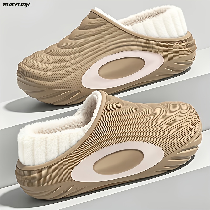 TEMU Ciabatte da Casa Invernali da Donna, Pantofole Piatte da Interno per Camera da Letto in Peluche con Suola Morbida, Pantofole Unisex e Morbide da