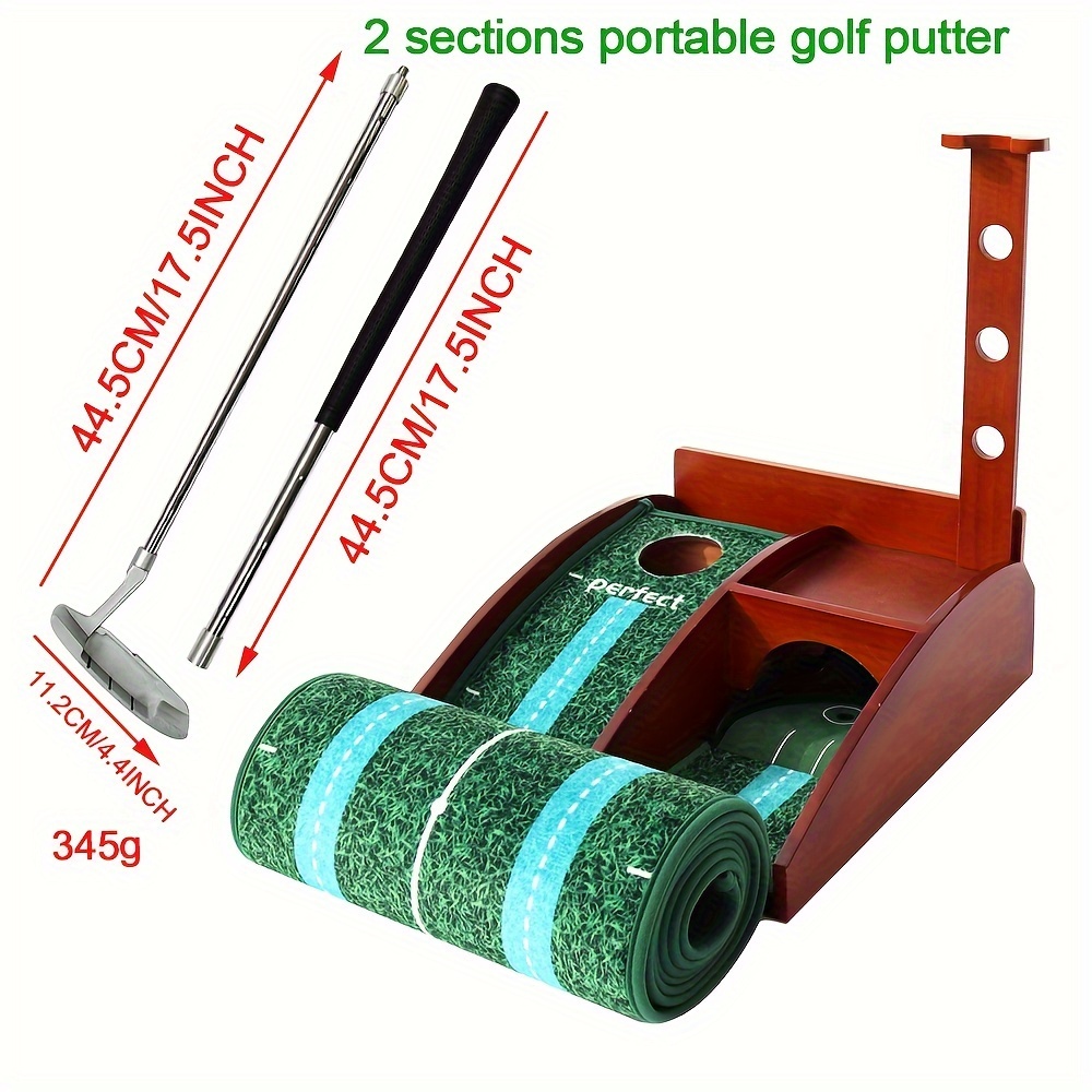 golf putting mat with automatic ball return for indoor golf putting practice portable and easy to clean golf accessories details 6