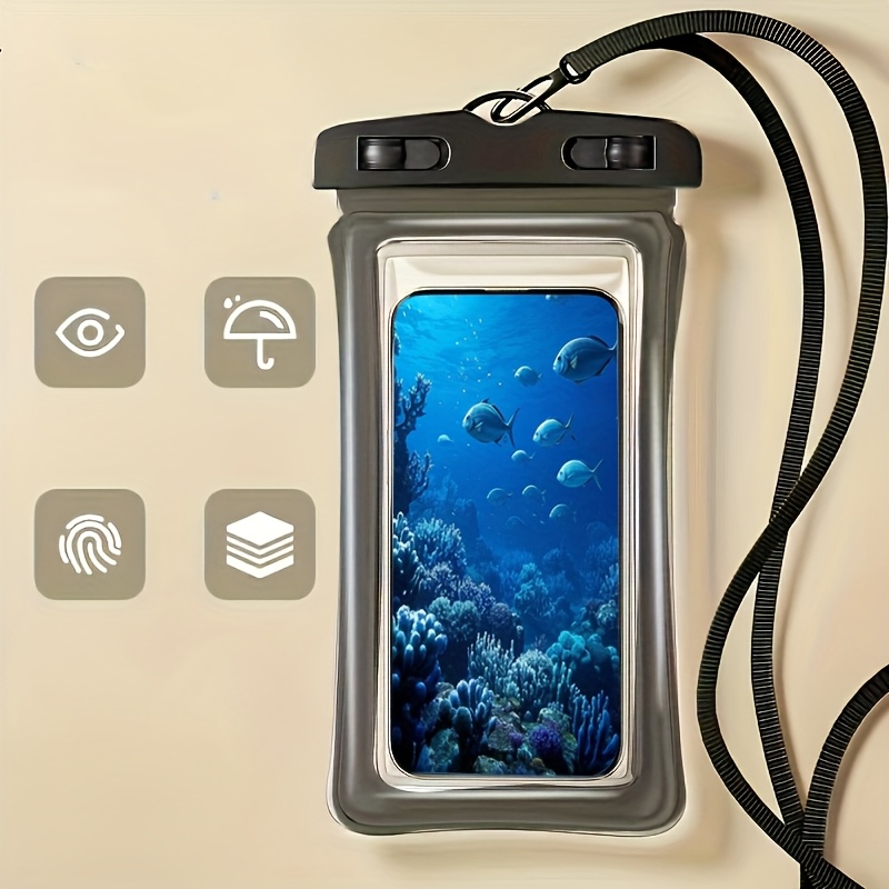 Image of 1/2/4/40pcs " Season" New Ip65 Air Cushion Surrounded By Floating Thick Bag, Can Protect Inches Of Mobile Phone, Suitable For Swimming, Surfing, Travel, Beach, Cruise, Skiing And Other Wading Scenes
