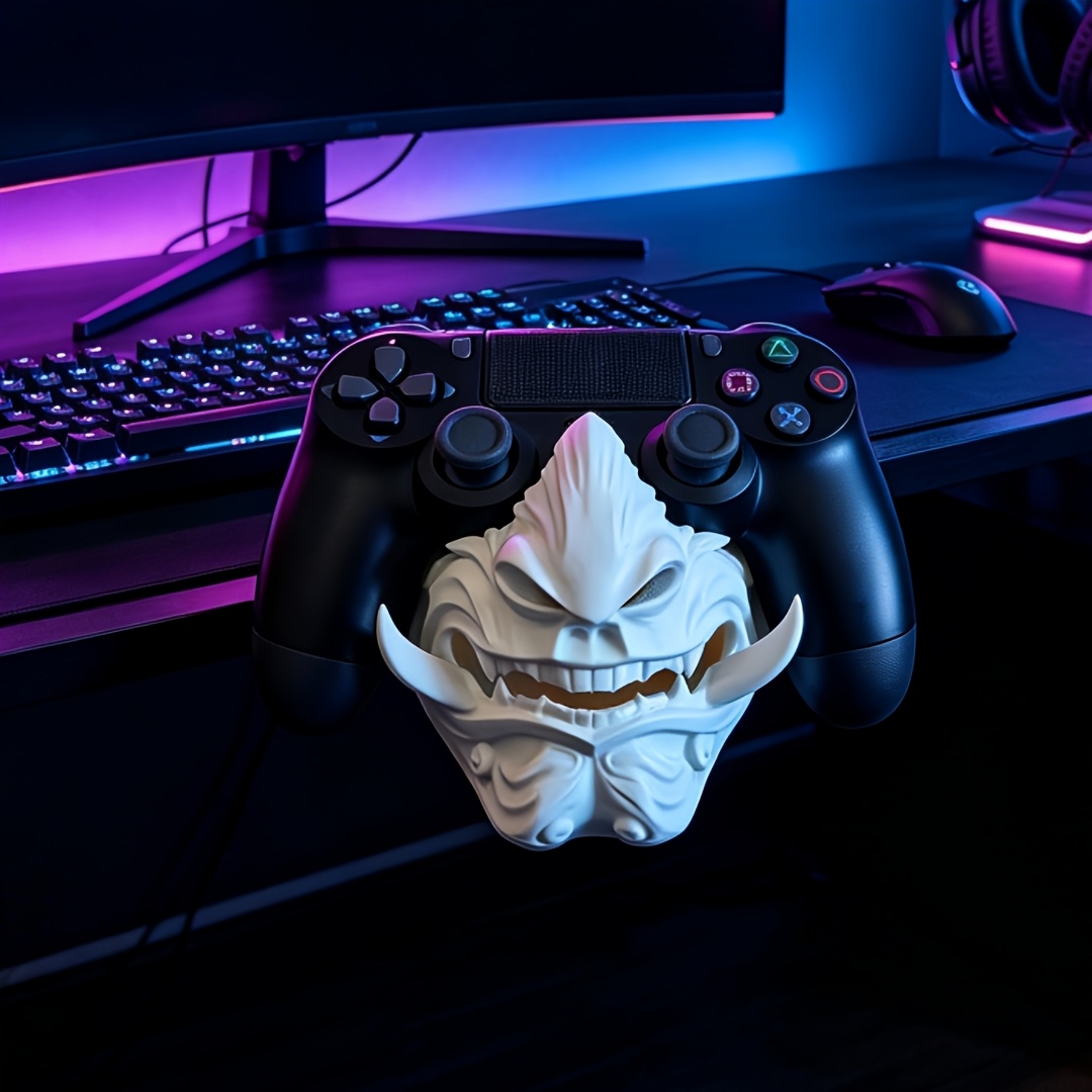 TEMU Multi-use Holder For Eyeglasses And Game Controllers, 3d Printed Desktop Storage Rack, Unique Office Gaming Room Accessory, Cool Gift For Men