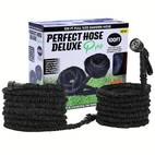 2pcs 50ft expandable garden hose with connector extends to 100ft retractable stretch water hose with 7 function spray nozzle lightweight flexible hose with 3 4 inch fittings and 3 layer latex core for outdoor watering car washing yard cleaning